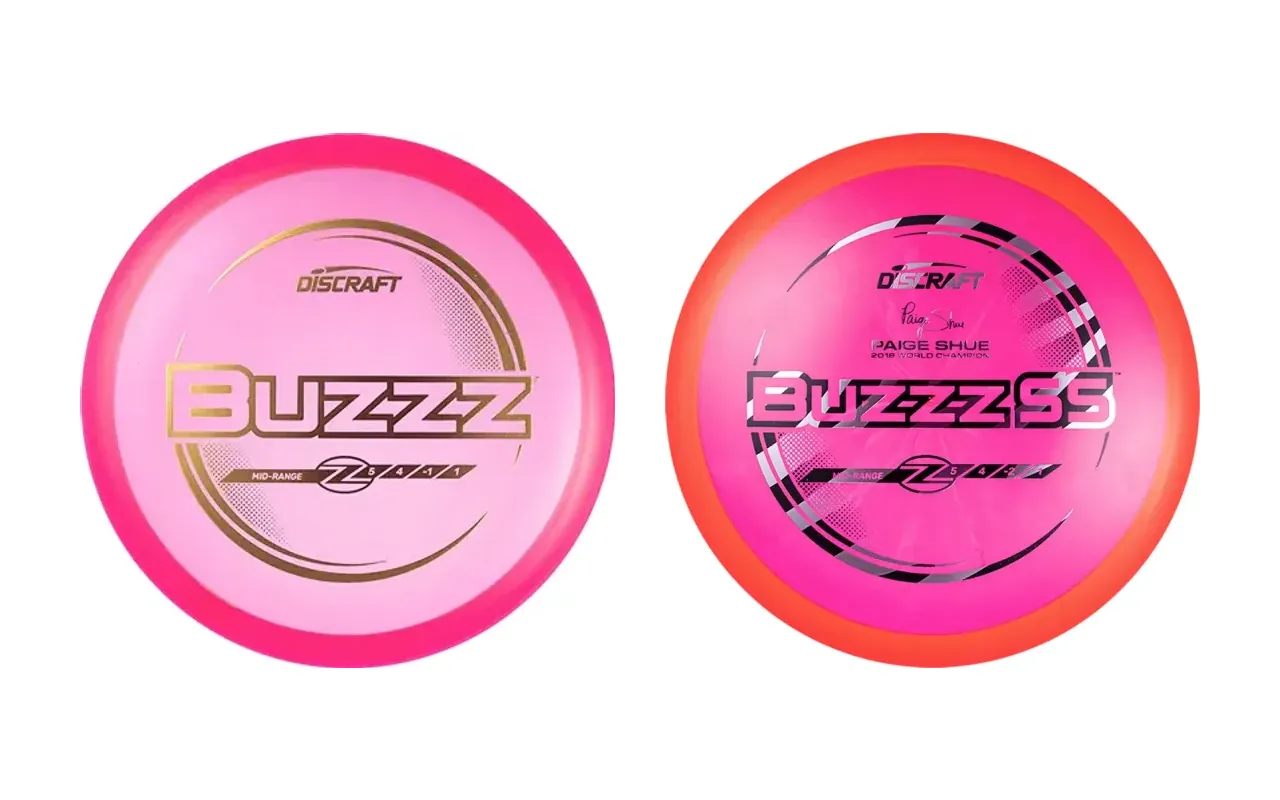 Discraft Buzzz and Discraft Buzzz SS discs in manufacturer product photographs