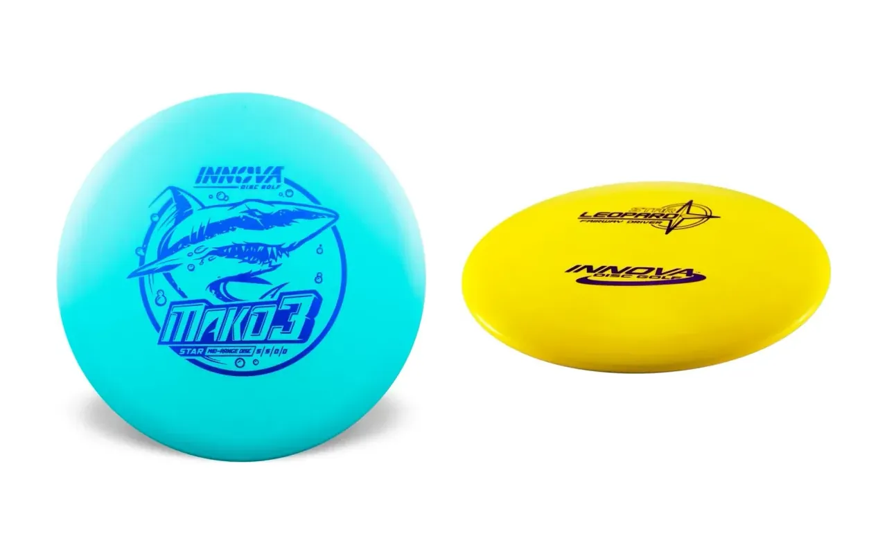 Innova Mako3 and Innova Leopard discs in manufacturer product photographs