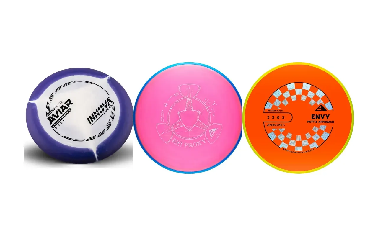 Innova Aviar, Axiom Proxy and Axiom Envy discs in manufacturer product photographs